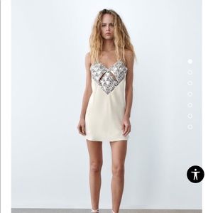 Zara Satin Effect Mini dress